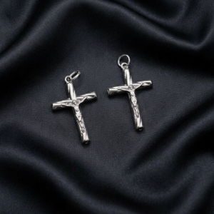 The Heritage Crucifix Polished Cross - Silver
